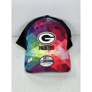 Size L/XL New Era Green Bay Packers 39THIRTY Crucial Catch Flex Fit Hat Cap